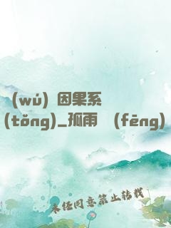 無(wú)雙因果系統(tǒng)