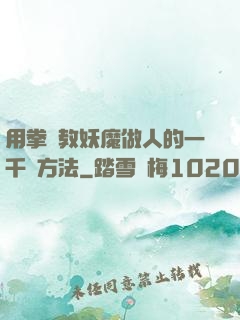 用拳頭教妖魔做人的一千種方法