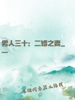 男人三十：二婚之妻
