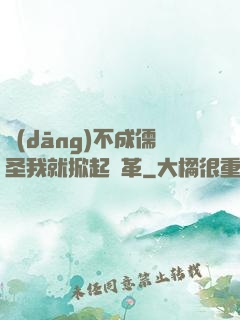 當(dāng)不成儒圣我就掀起變革