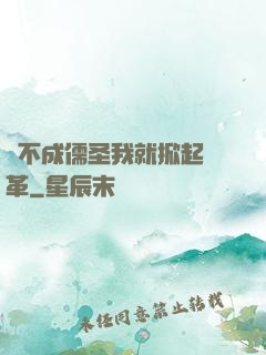 當不成儒圣我就掀起變革