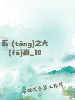 系統(tǒng)之大開發(fā)商