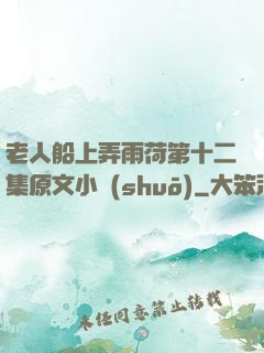 老人船上弄雨荷第十二集原文小說(shuō)
