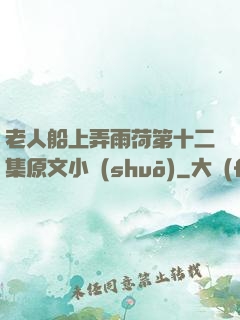 老人船上弄雨荷第十二集原文小說(shuō)