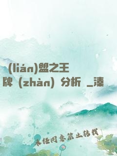 聯(lián)盟之王牌戰(zhàn)隊分析師