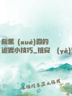 腹黑學(xué)霸的追妻小技巧