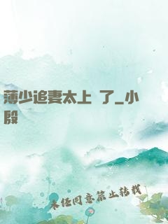 薄少追妻太上頭了