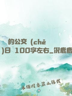 蘇蘇的公交車(chē)日記100字左右