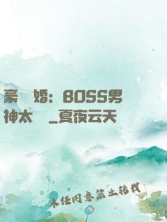 豪門閃婚：BOSS男神太難纏