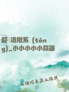 超級流批系統(tǒng)