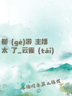 那個(gè)游戲主播太颯了
