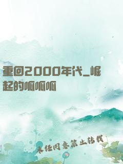 重回2000年代