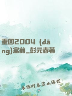 重回2004當(dāng)富翁