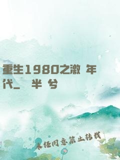 重生1980之激蕩年代