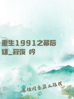 重生1991之幕后梟雄