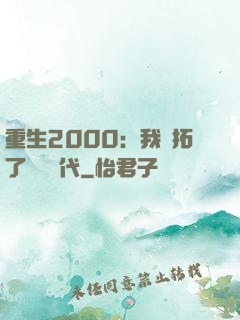 重生2000：我開拓了網絡時代