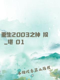 重生2003之神級投資