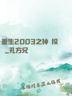 重生2003之神級投資