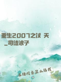 重生2007之仗劍天龍
