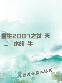 重生2007之仗劍天龍