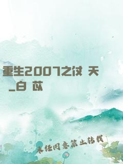 重生2007之仗劍天龍