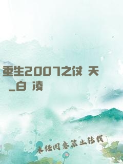 重生2007之仗劍天龍
