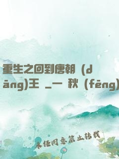 重生之回到唐朝當(dāng)王爺