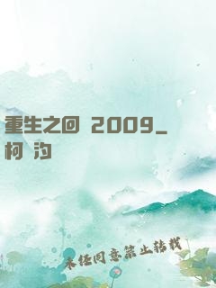 重生之回檔2009