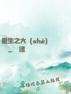 重生之大設(shè)計師