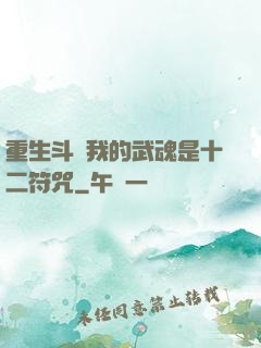 重生斗羅我的武魂是十二符咒