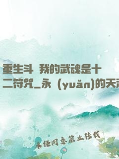 重生斗羅我的武魂是十二符咒