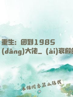 重生：回到1985當(dāng)大佬