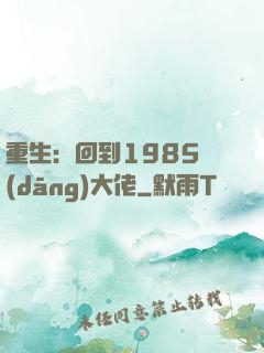 重生：回到1985當(dāng)大佬
