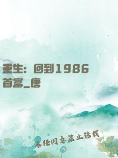 重生：回到1986當首富