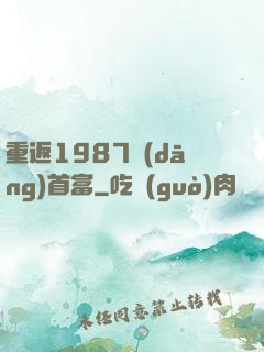 重返1987當(dāng)首富