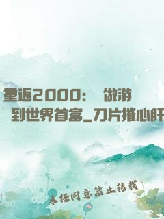 重返2000：從做游戲到世界首富