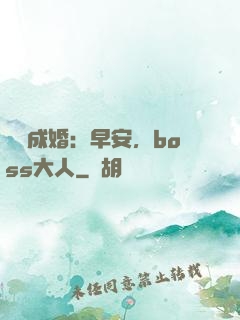 錯愛成婚：早安，boss大人