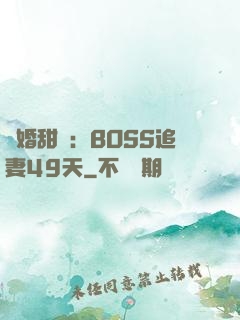 閃婚甜愛：BOSS追妻49天