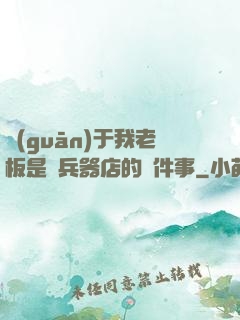 關(guān)于我老板是開兵器店的這件事