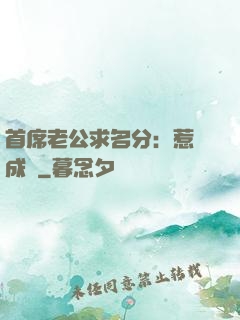 首席老公求名分：惹愛成災