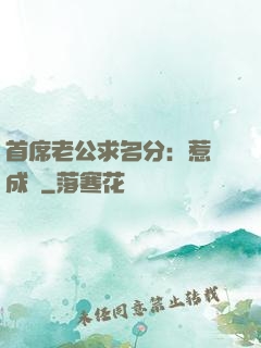 首席老公求名分：惹愛成災